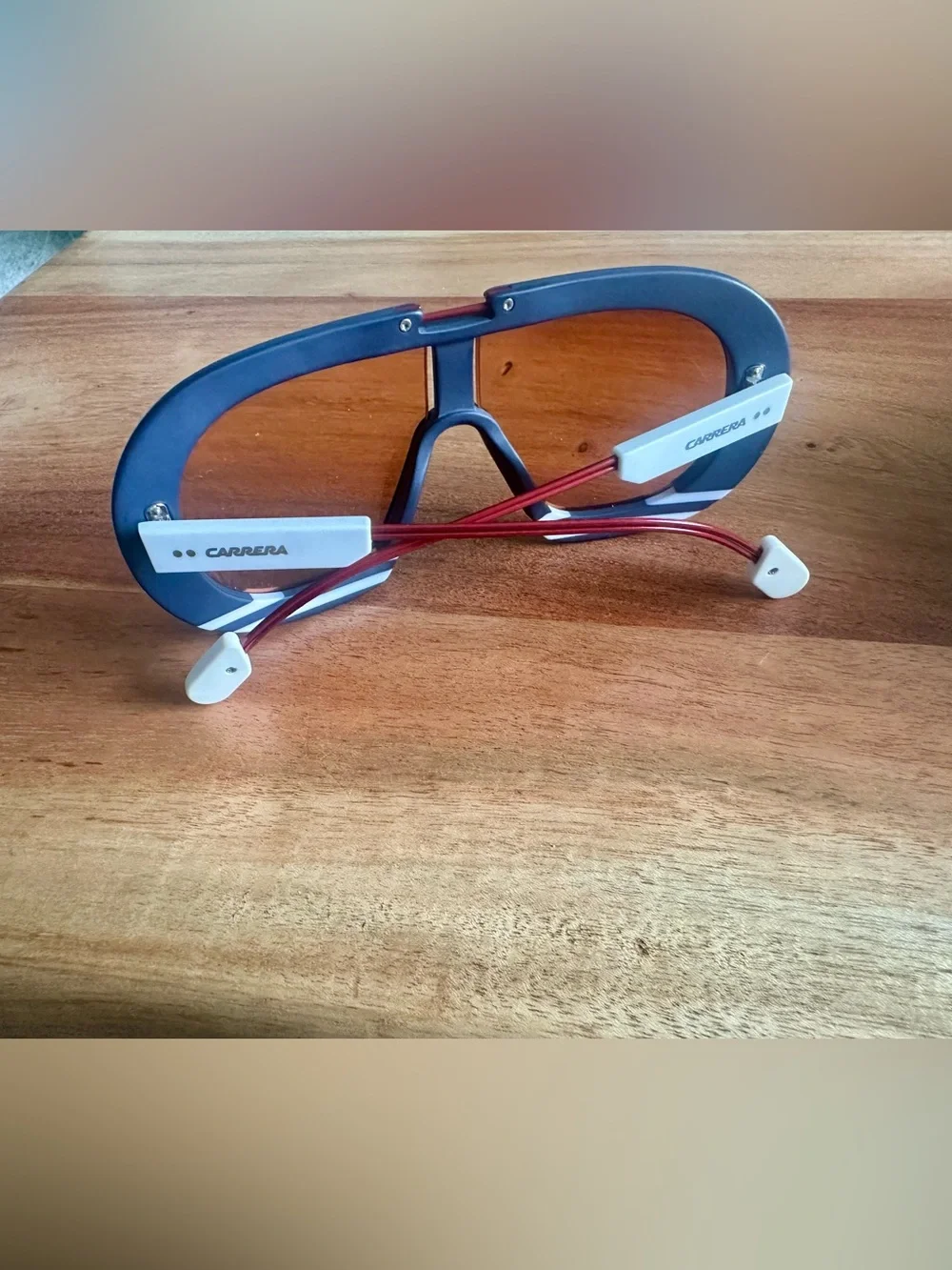 Carrera Men’s Blue Frame Sunglasses with Amber Lenses